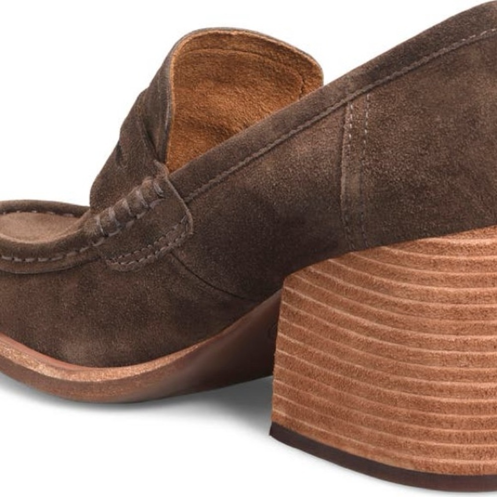 Kork Ease suede loafer block heel 9 Modeste Penny Loafer Pump - Picture 2 of 9
